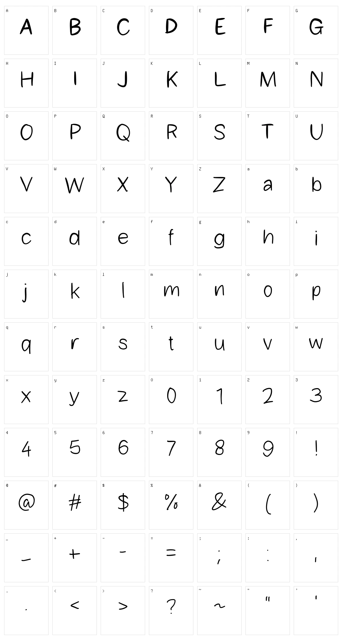 Overlook Character Set