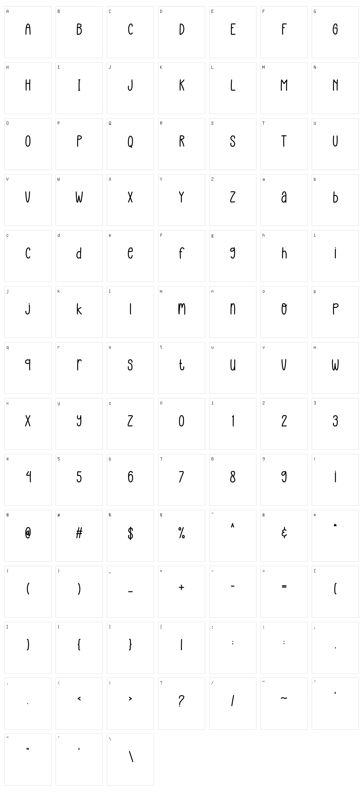 Overnight Character Set