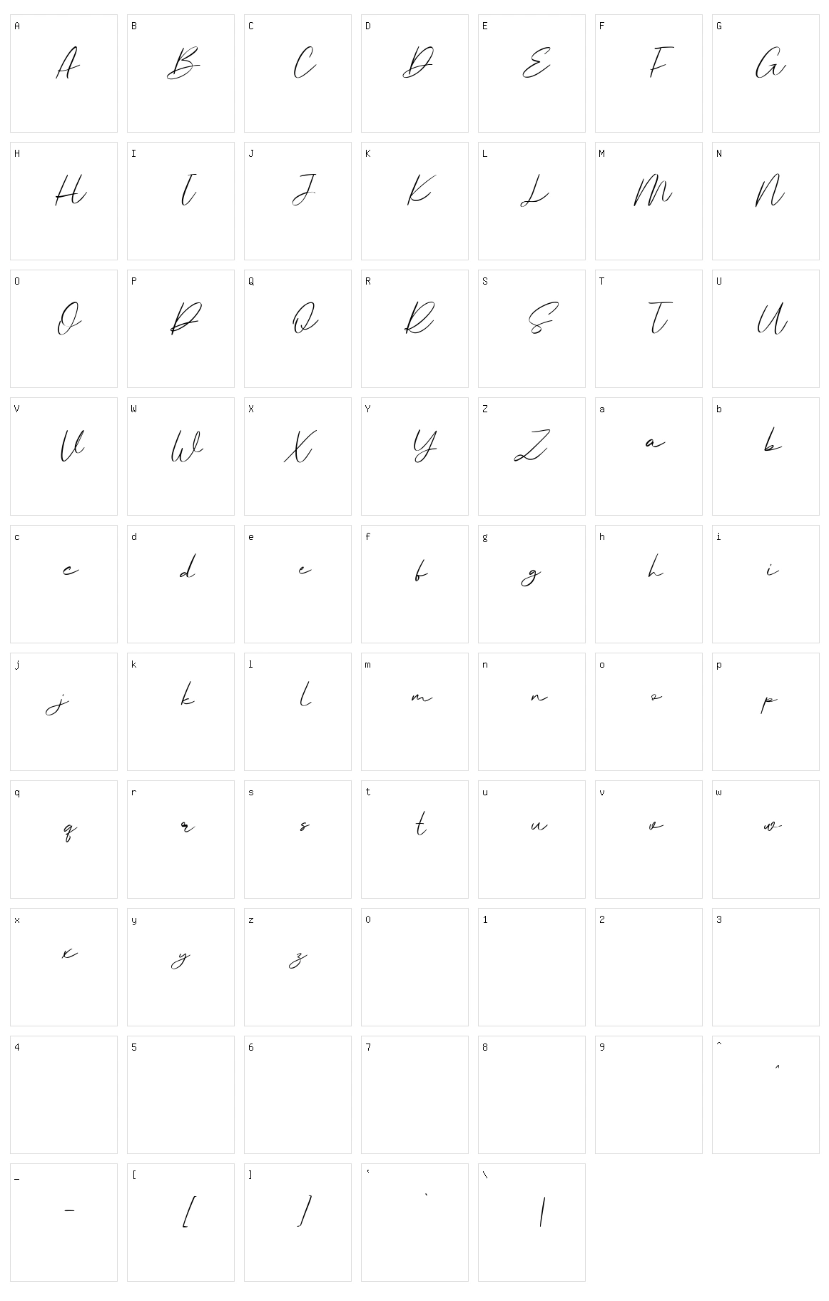 Oxyless Character Set