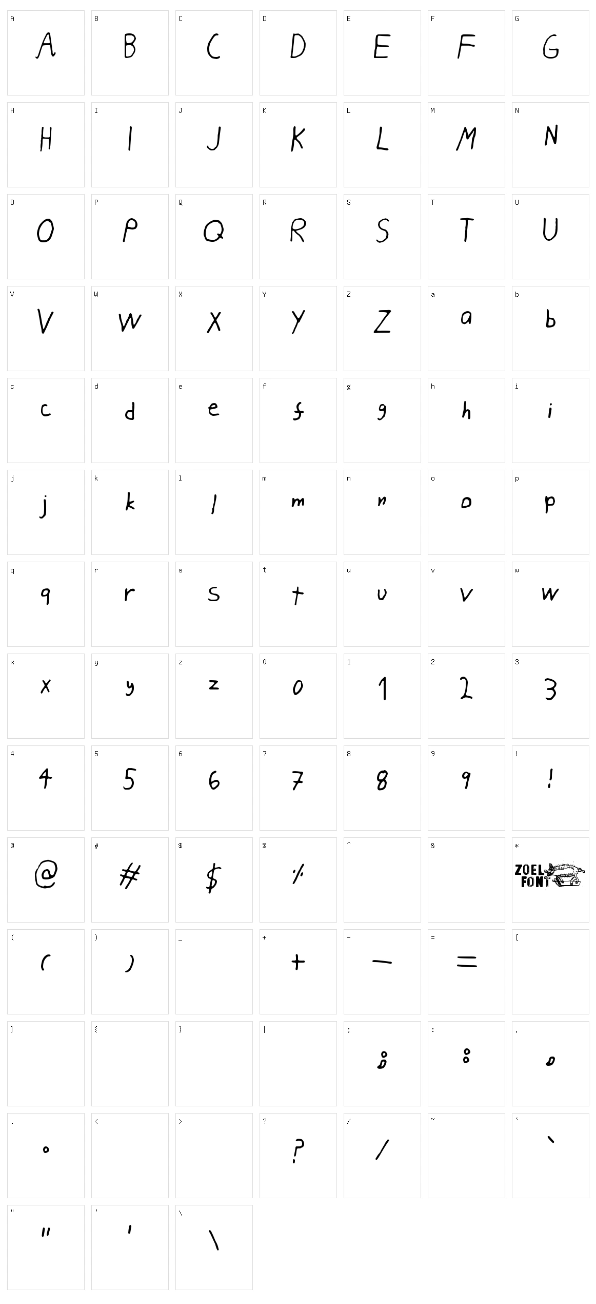 Pahan Puuskahdus Character Set