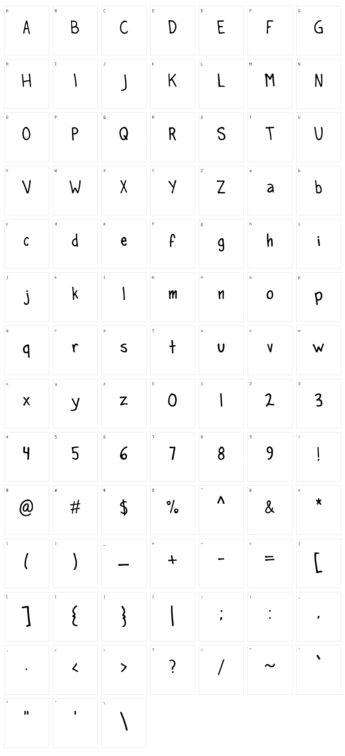 Paint Marker Character Set