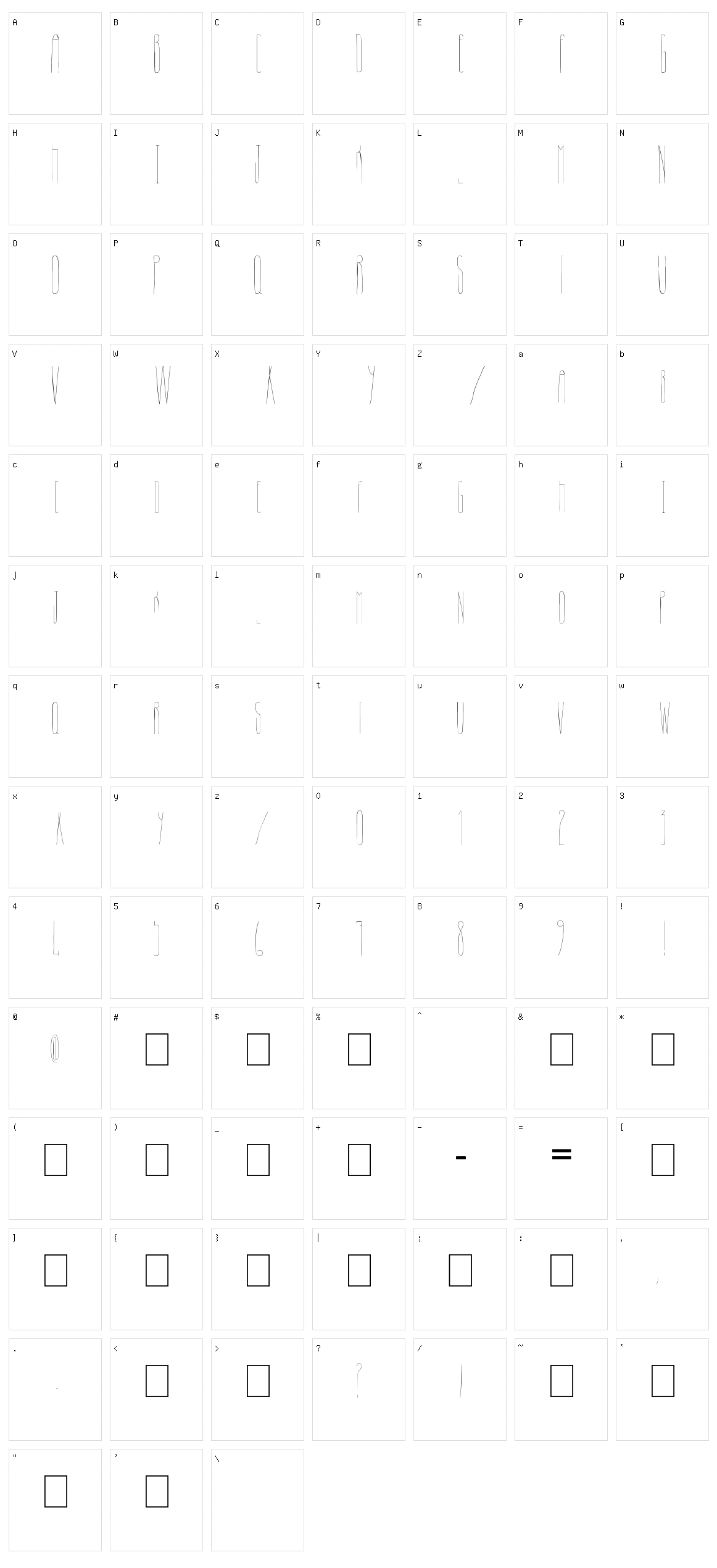 Paki Character Set