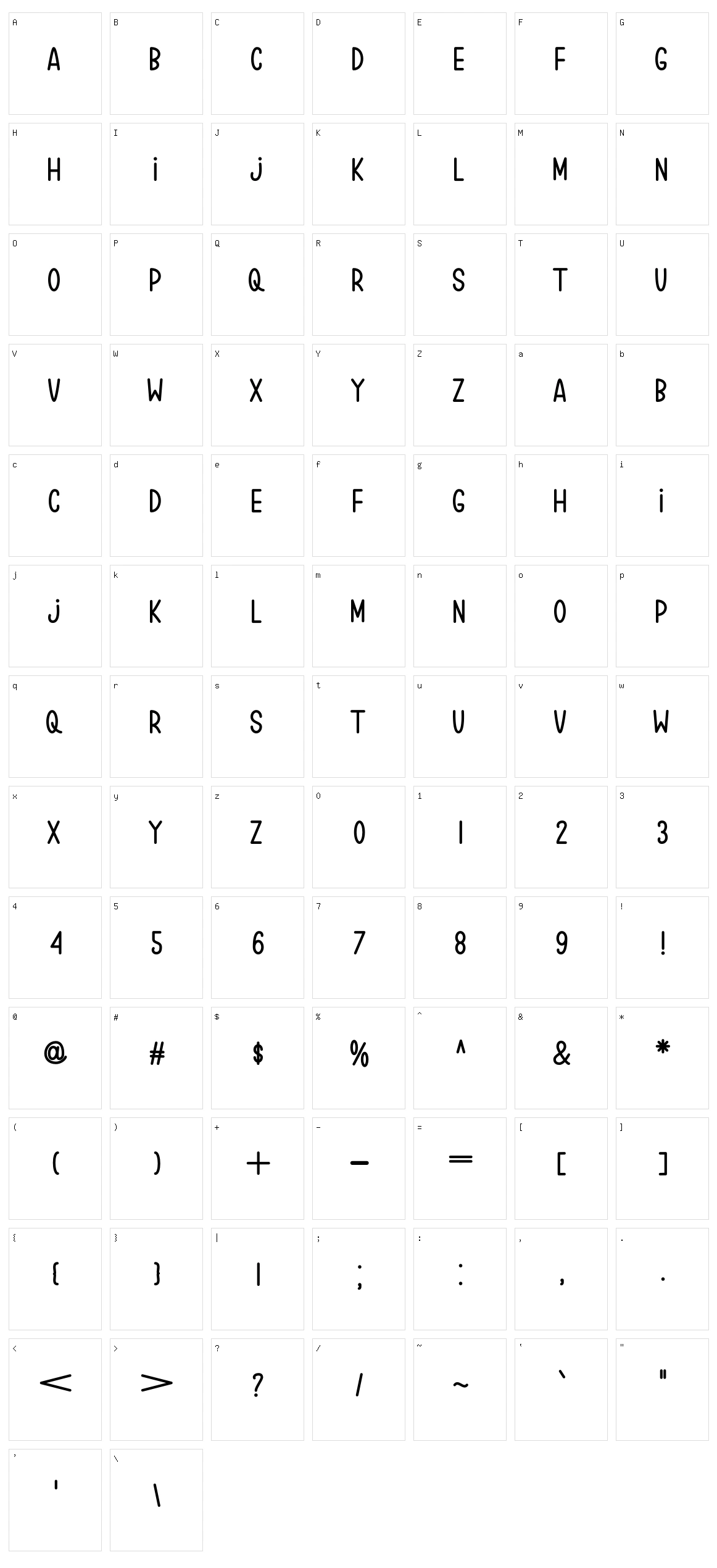 Palace Star Character Set