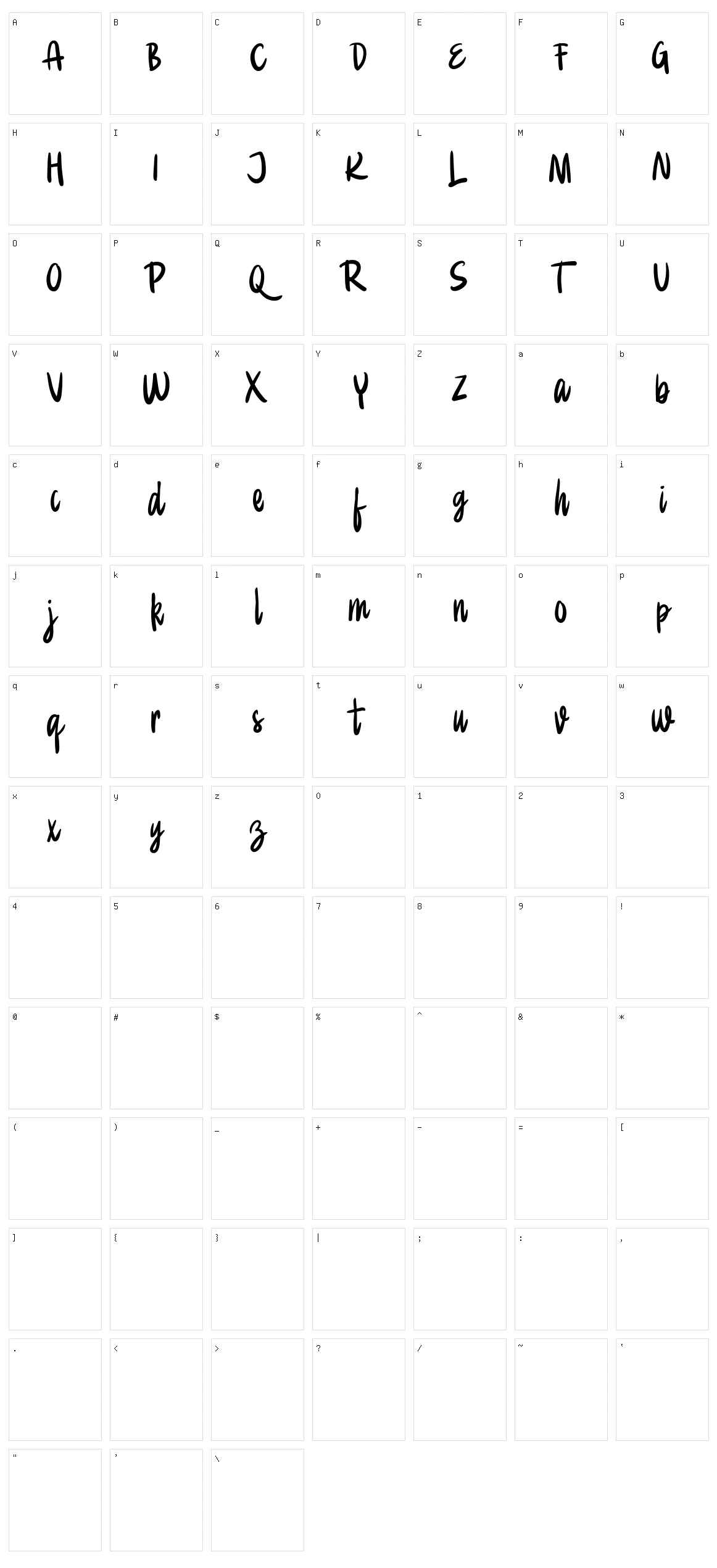 Panorama Character Set