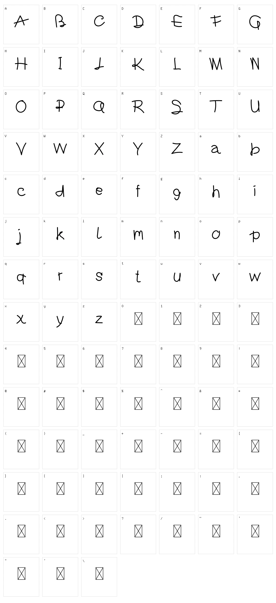 Parasit Character Set
