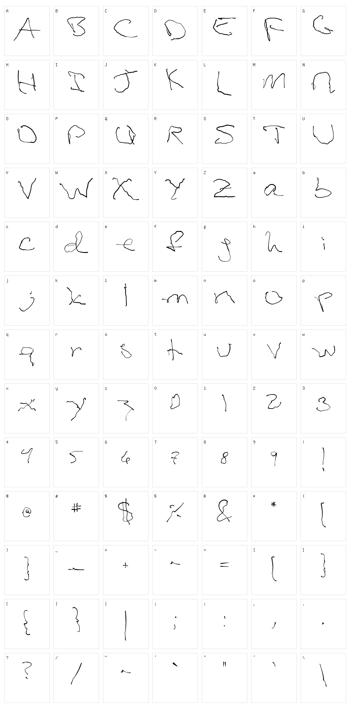 Parkinson's Character Set