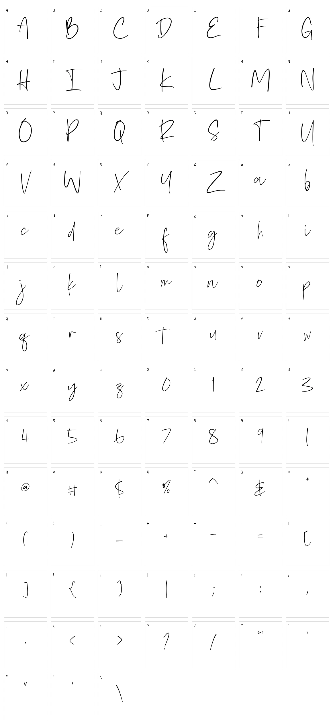 Pattheda Character Set