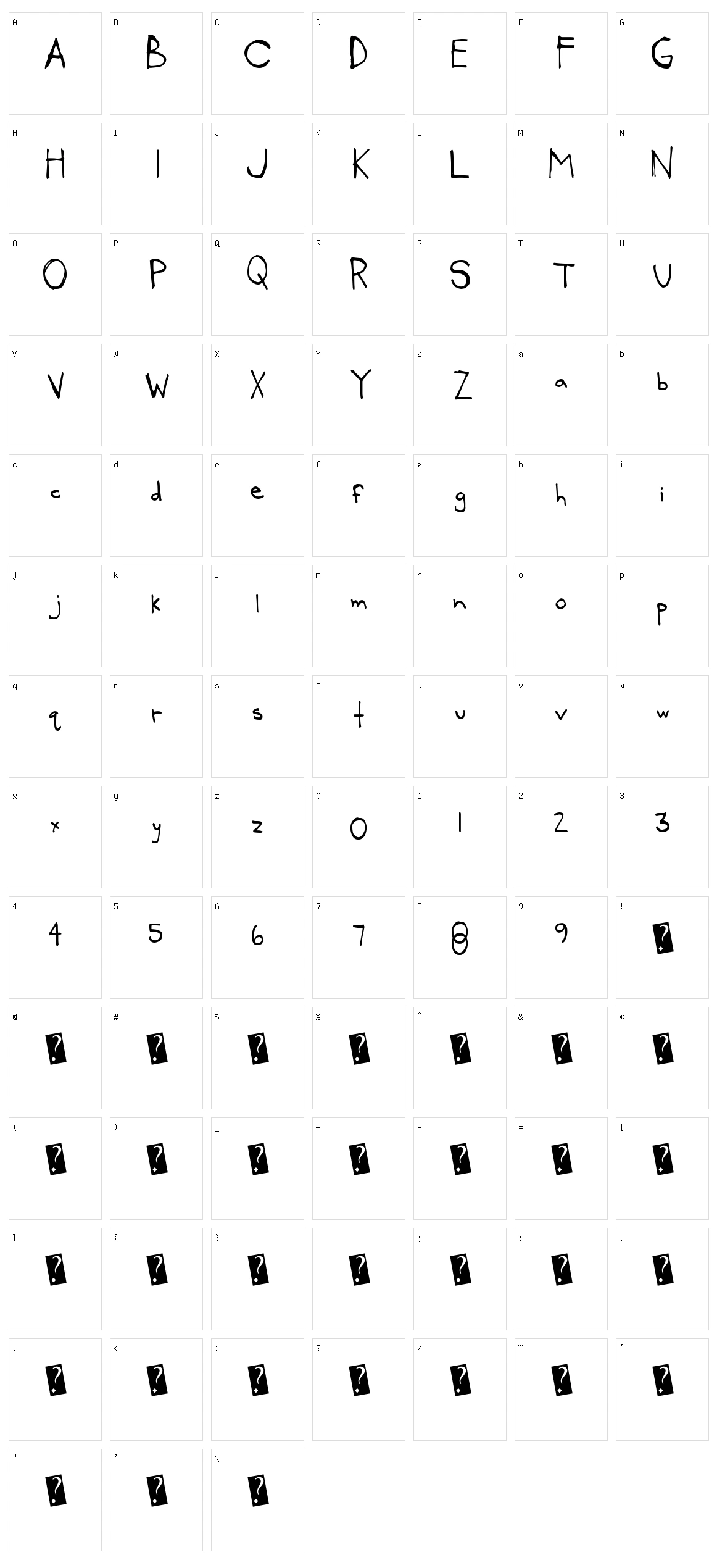 Peaceful Violence Character Set