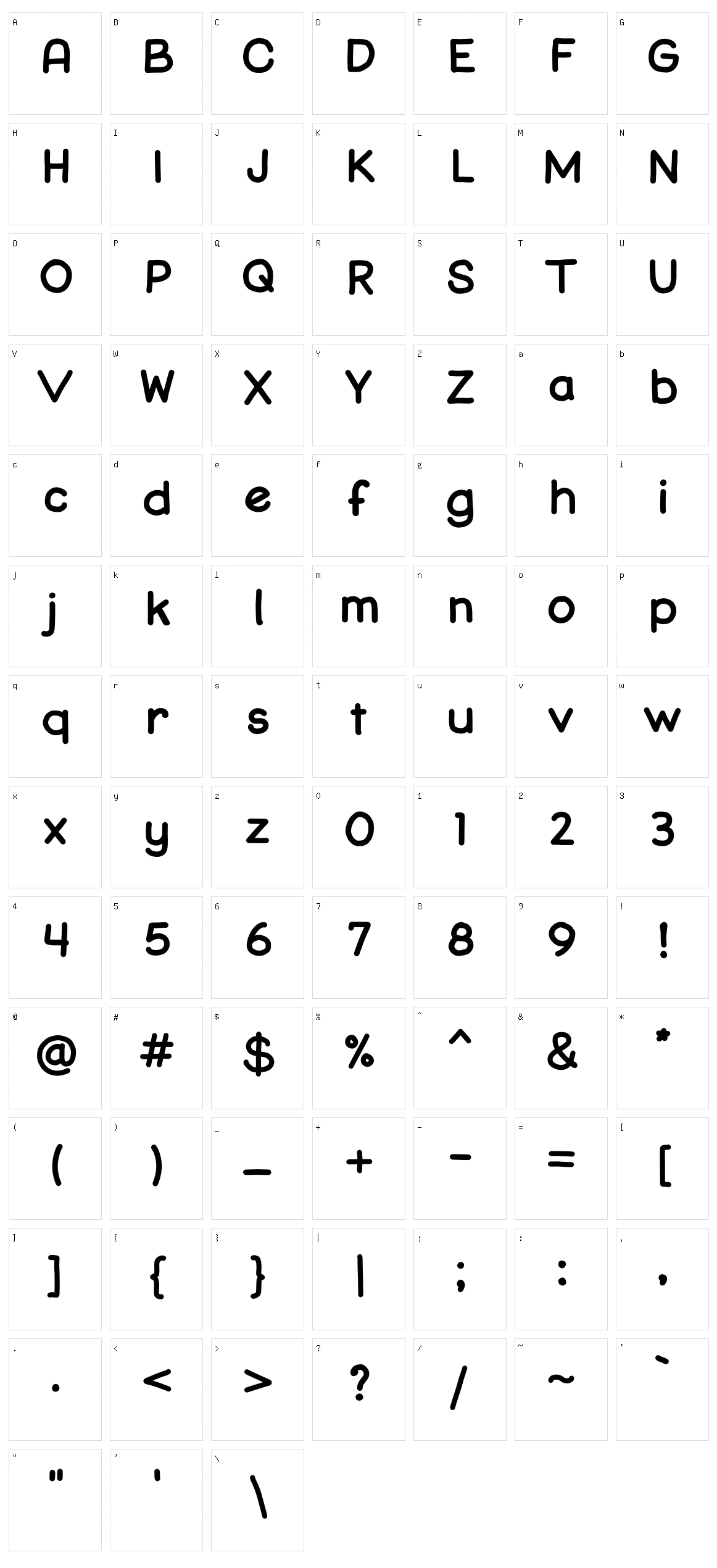 Pedagogique Character Set