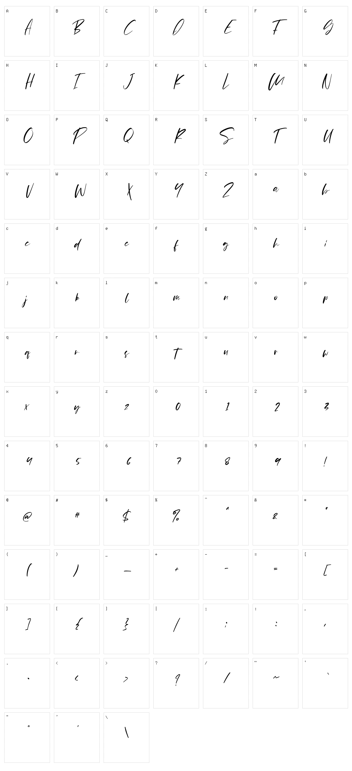 Pejuang Cinta Character Set
