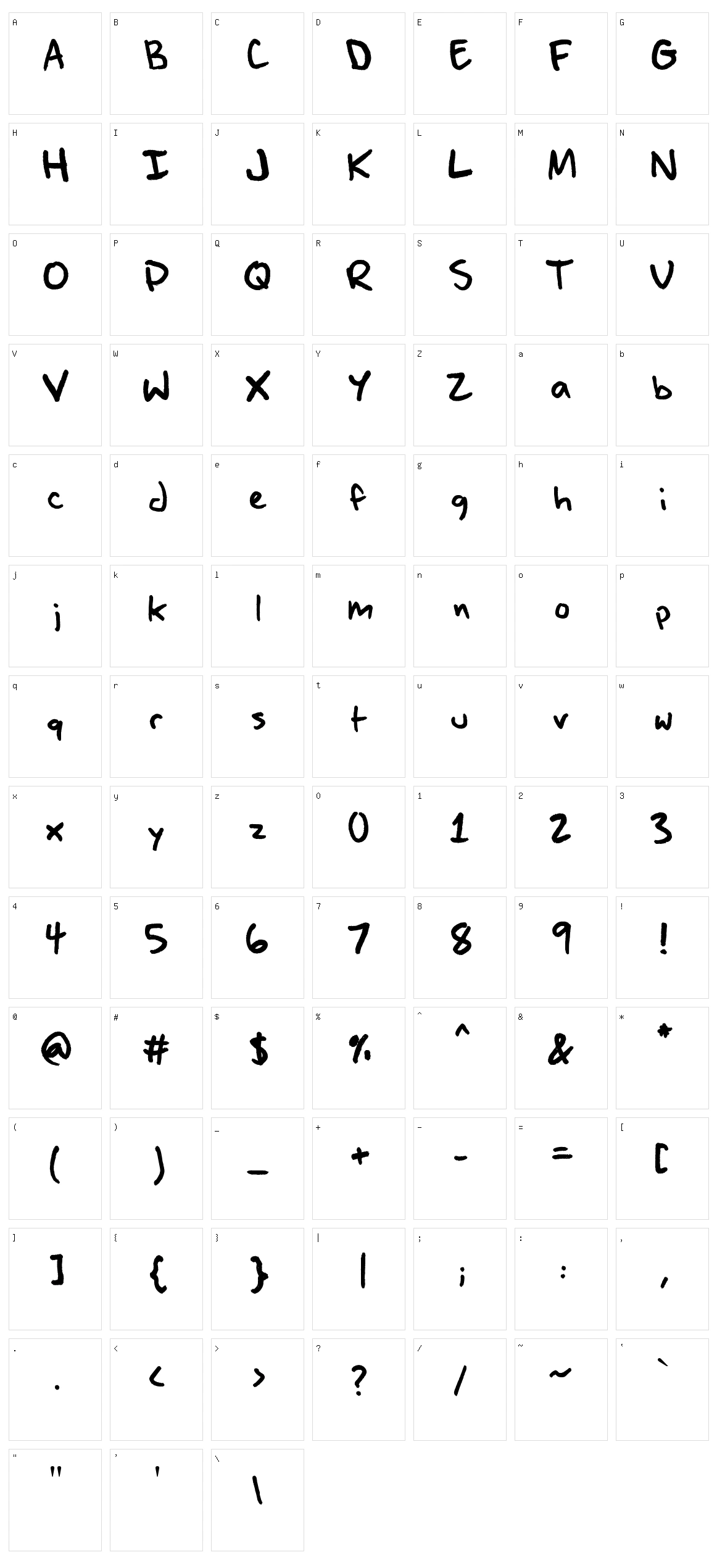 Pen of Truth Character Set
