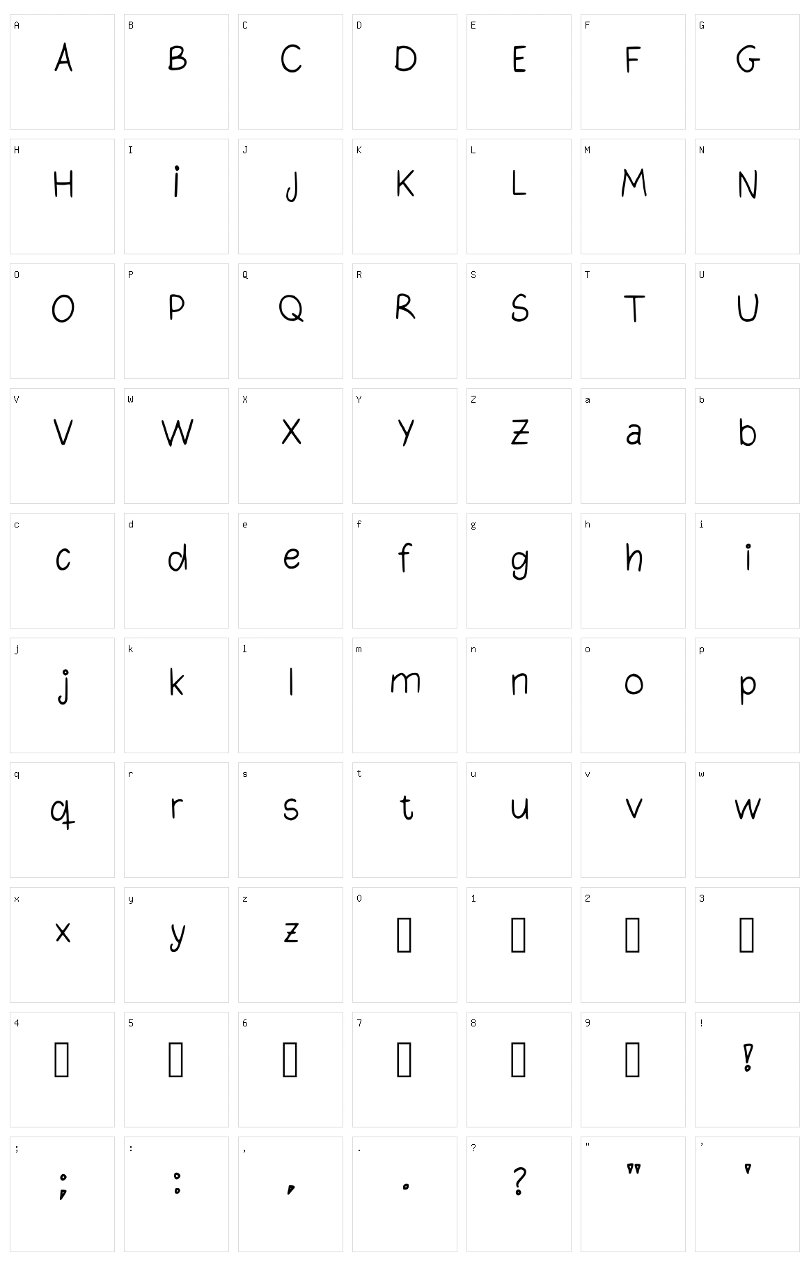 Pencil Character Set