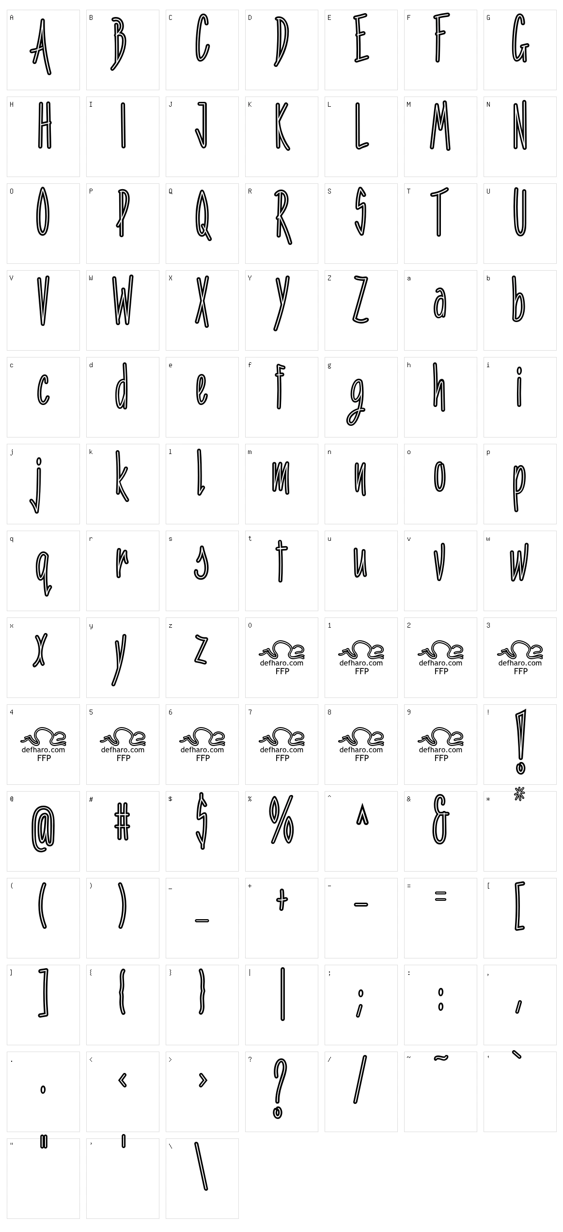 Penitencia Character Set