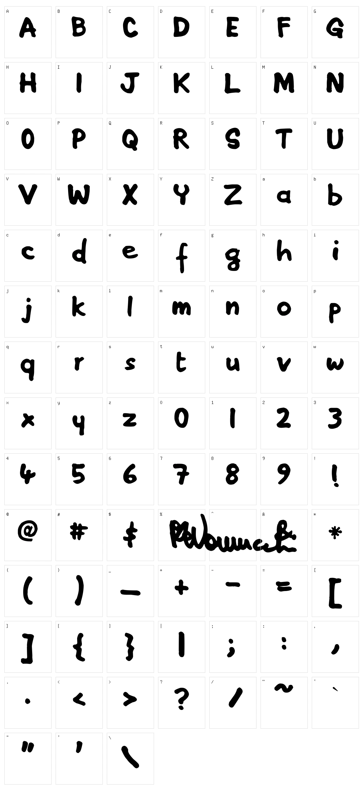 Pennarelo Character Set