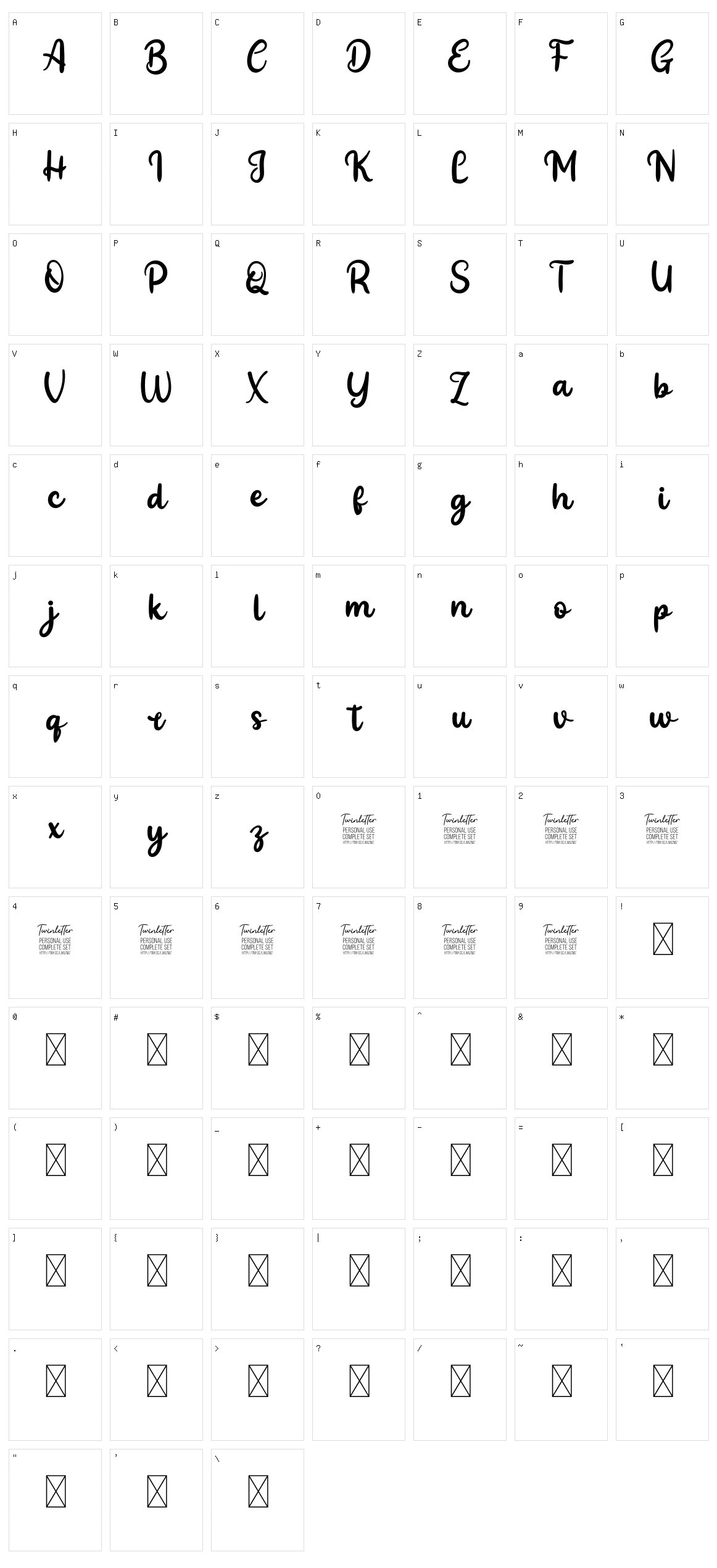 Penyet Character Set