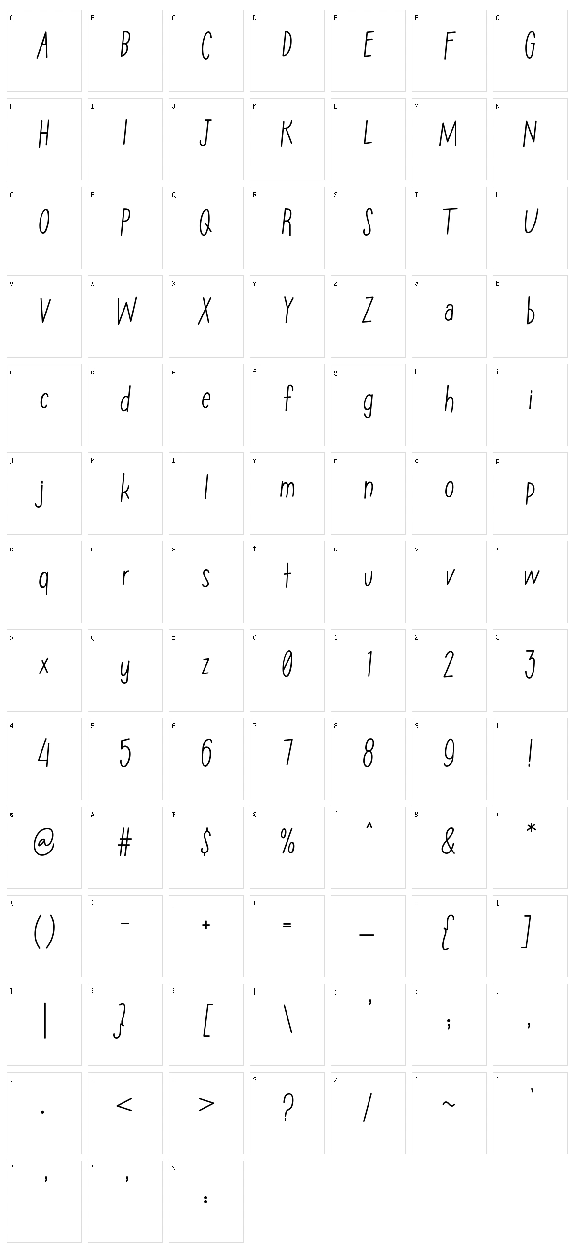 Peperoni Character Set