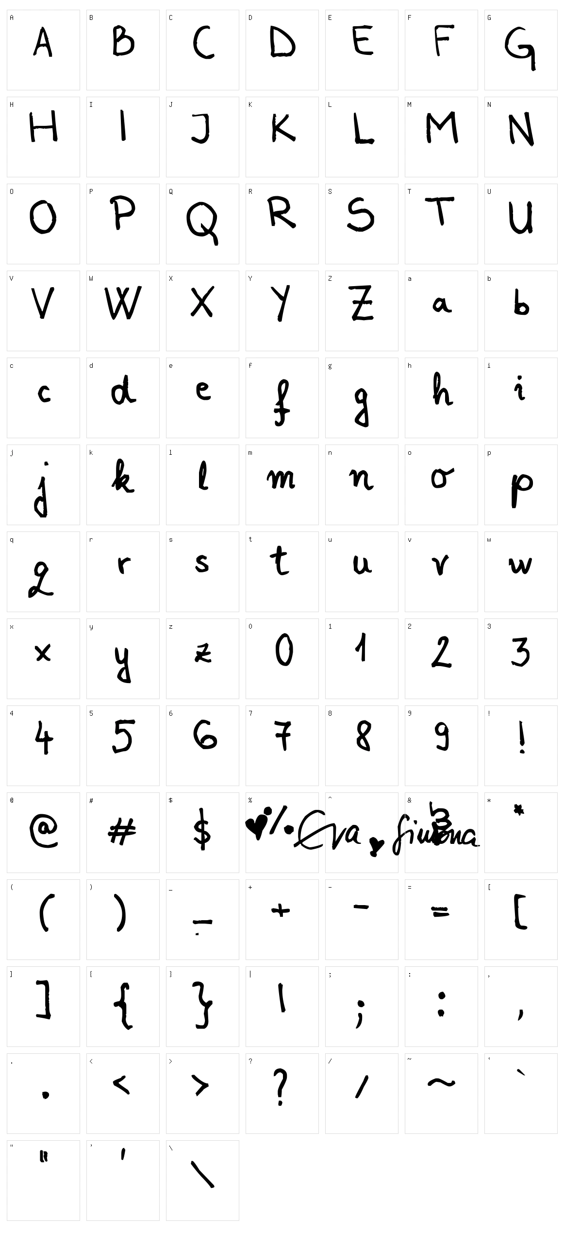Perpetua Evenity Character Set