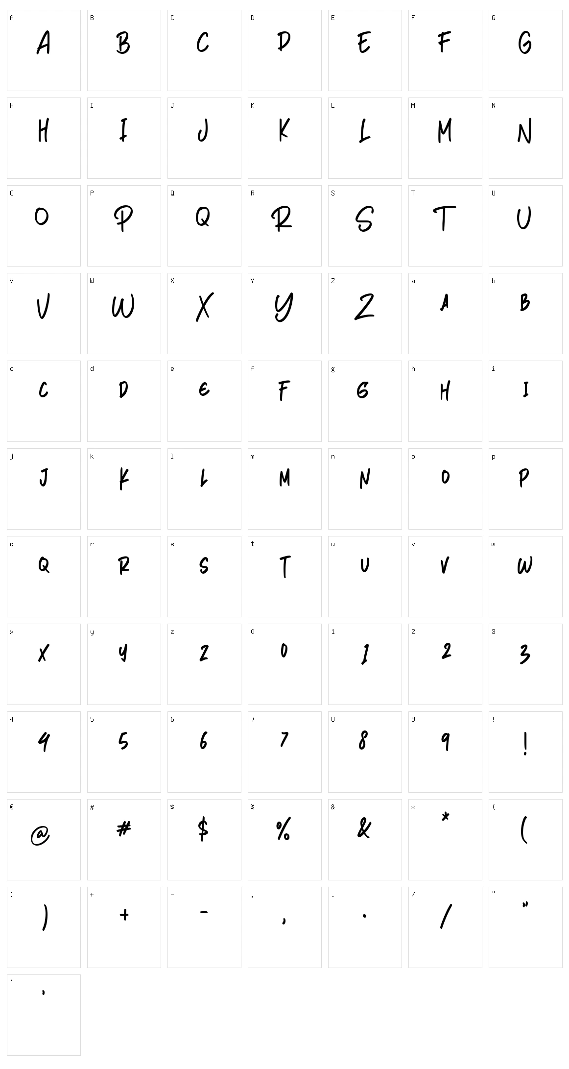 Petersburg Character Set