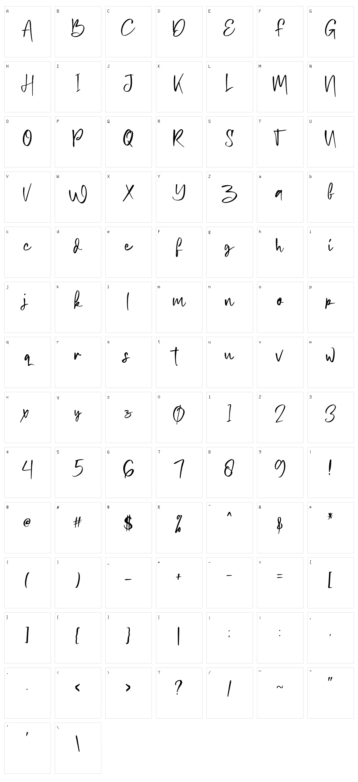 Petter Story Character Set