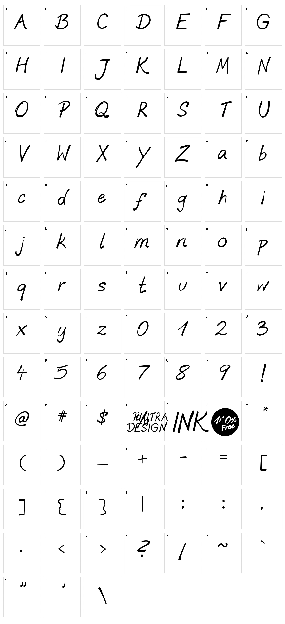 Phitradesign INK Character Set