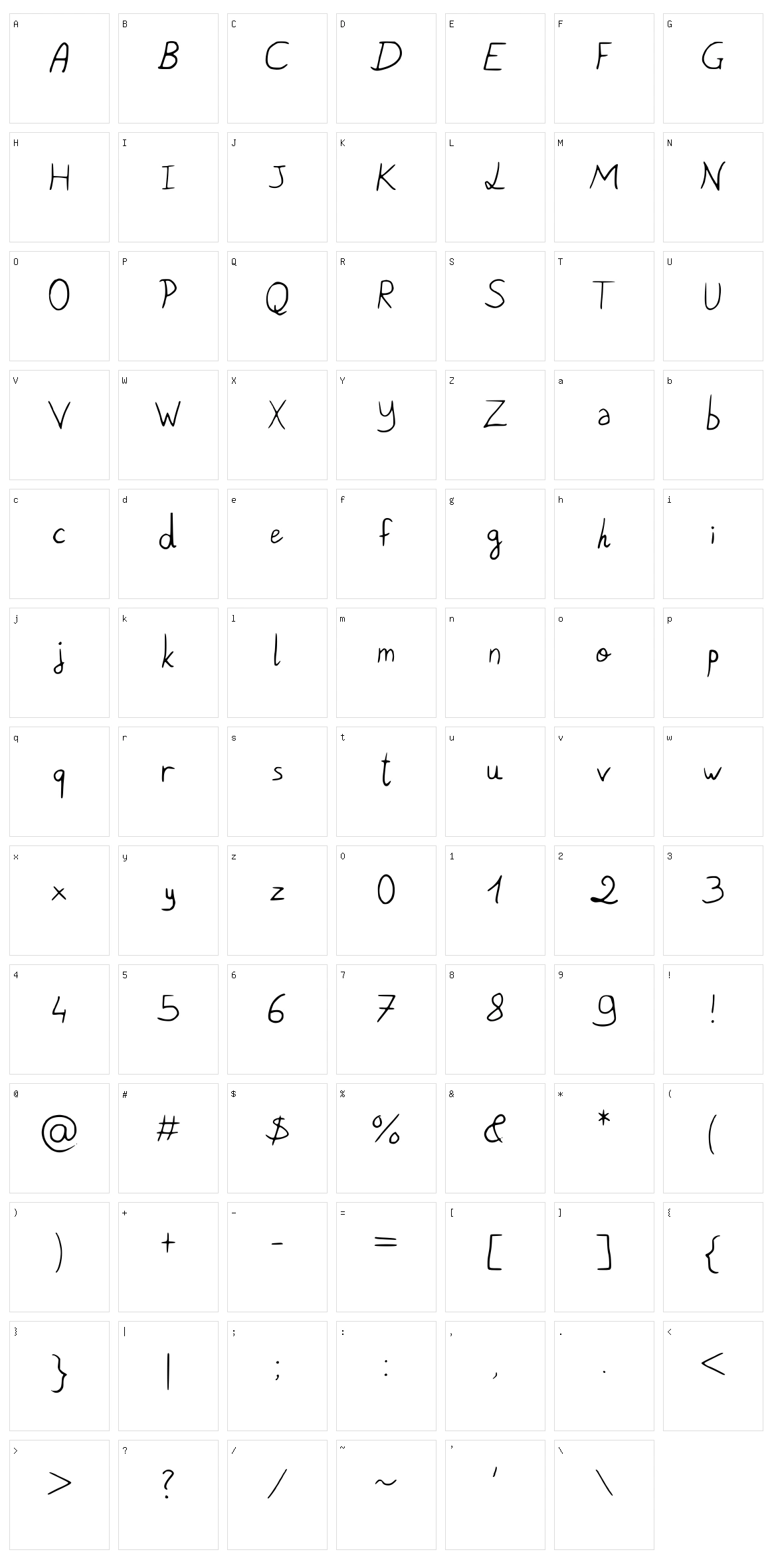Pigeon Scribble Character Set