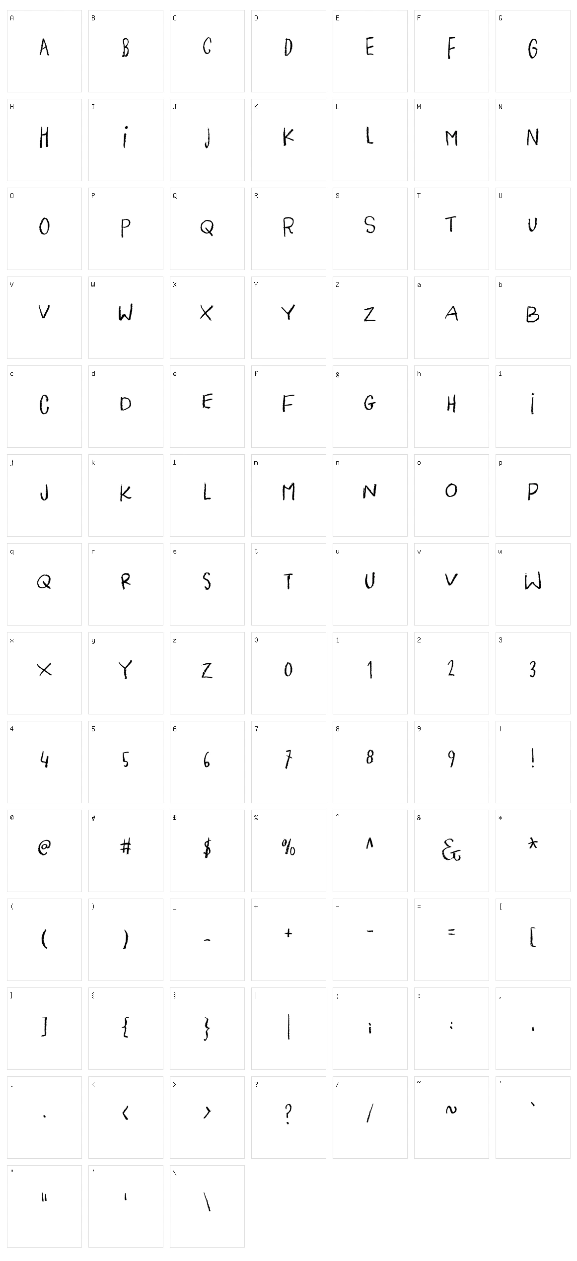 Pigeon Wing Character Set