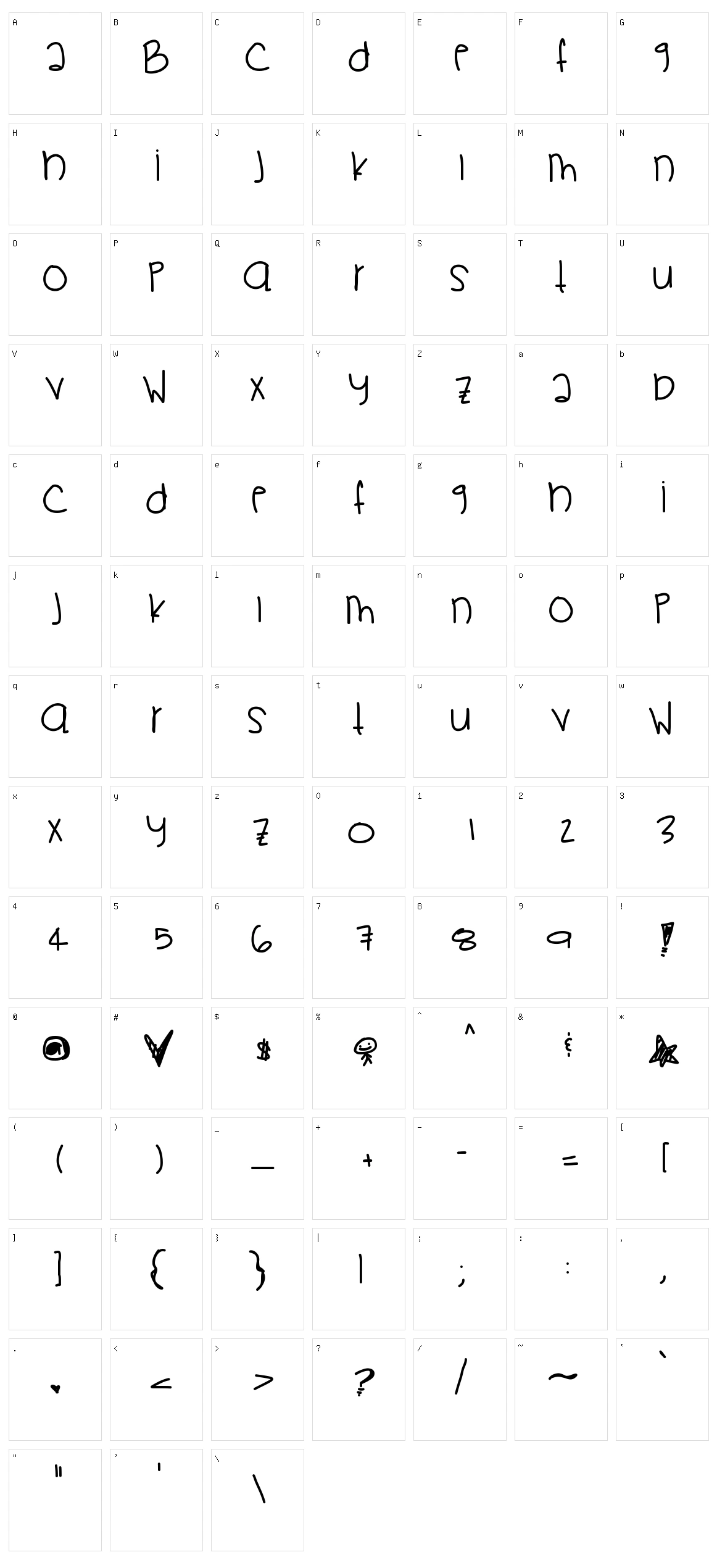 Pika Pika Character Set