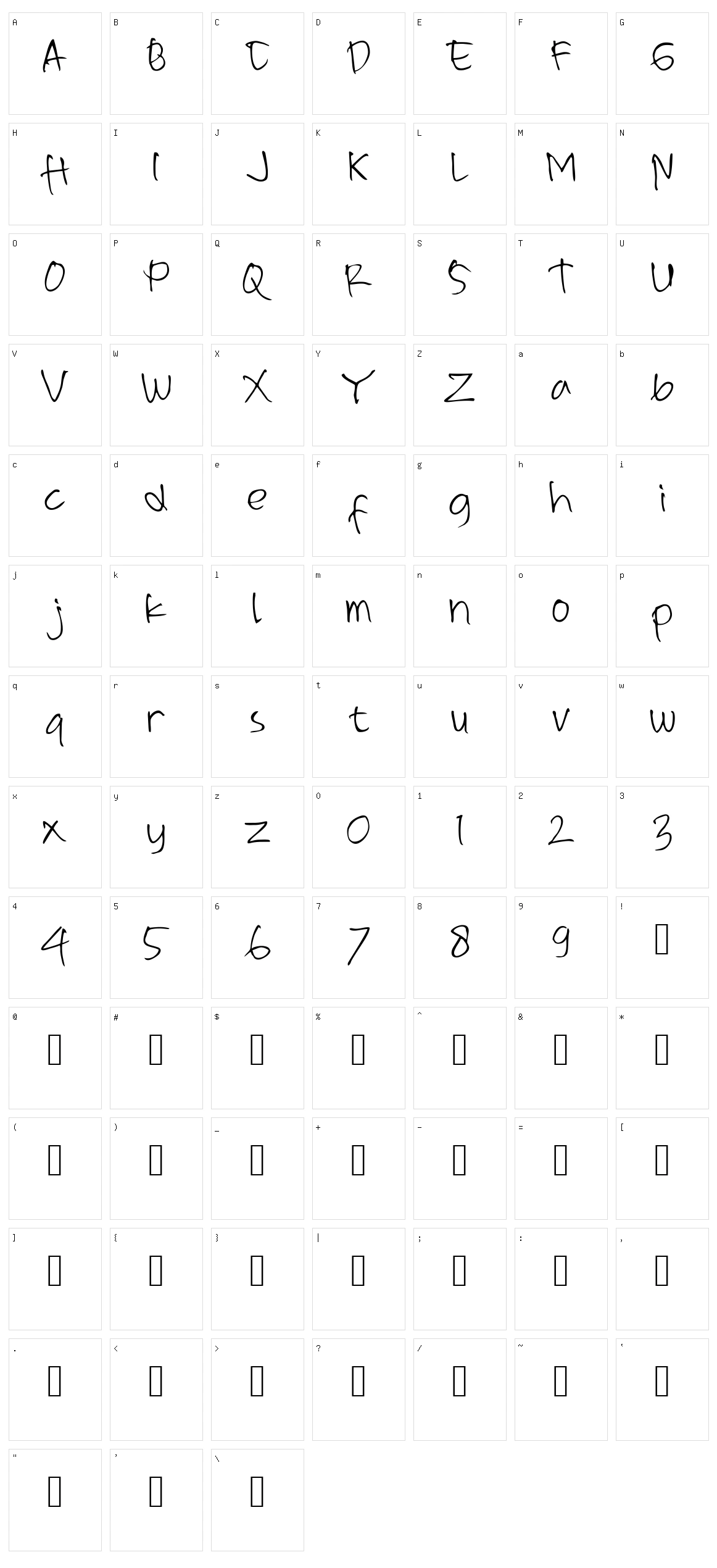 Pipih Character Set