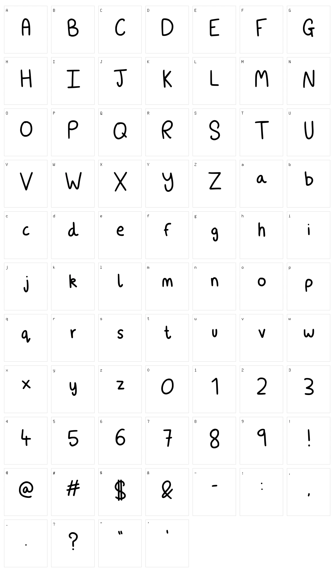 Plain And Simple Character Set
