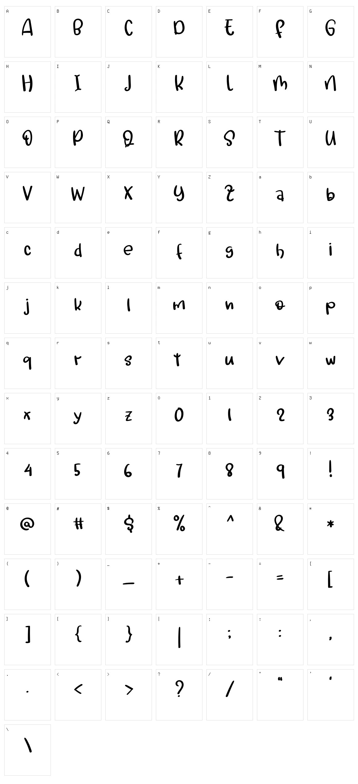 Playground Character Set