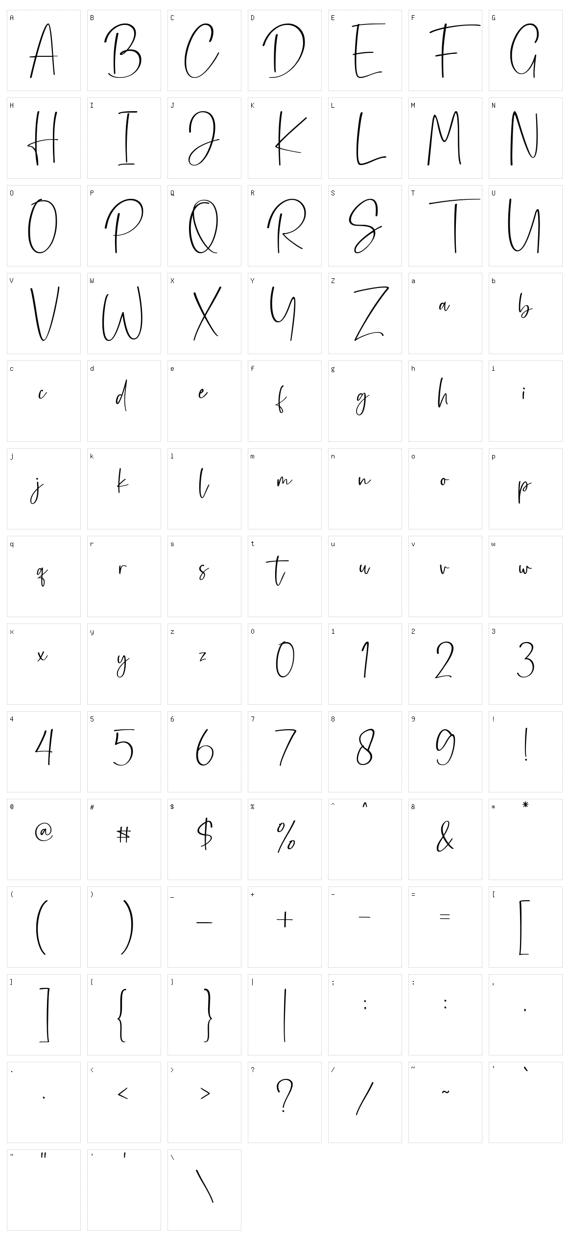 Pleasent Character Set