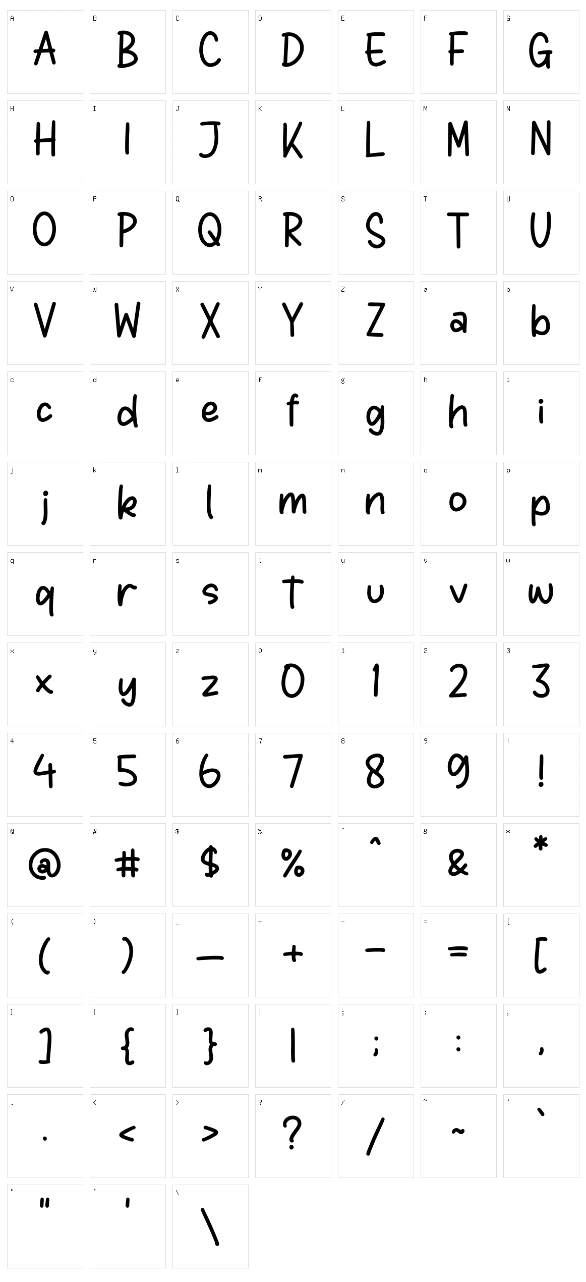Pluiter Lighties Character Set