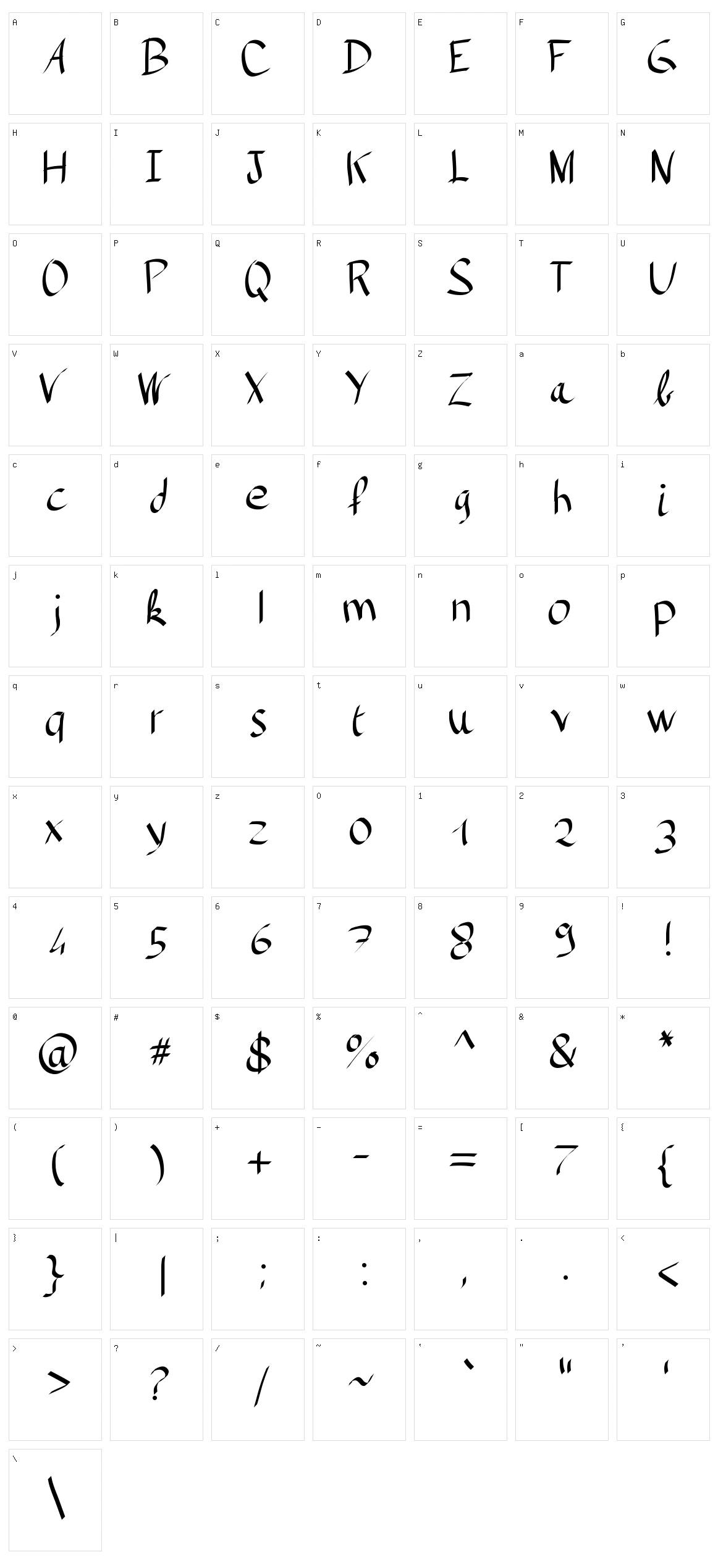Plume Plume Character Set
