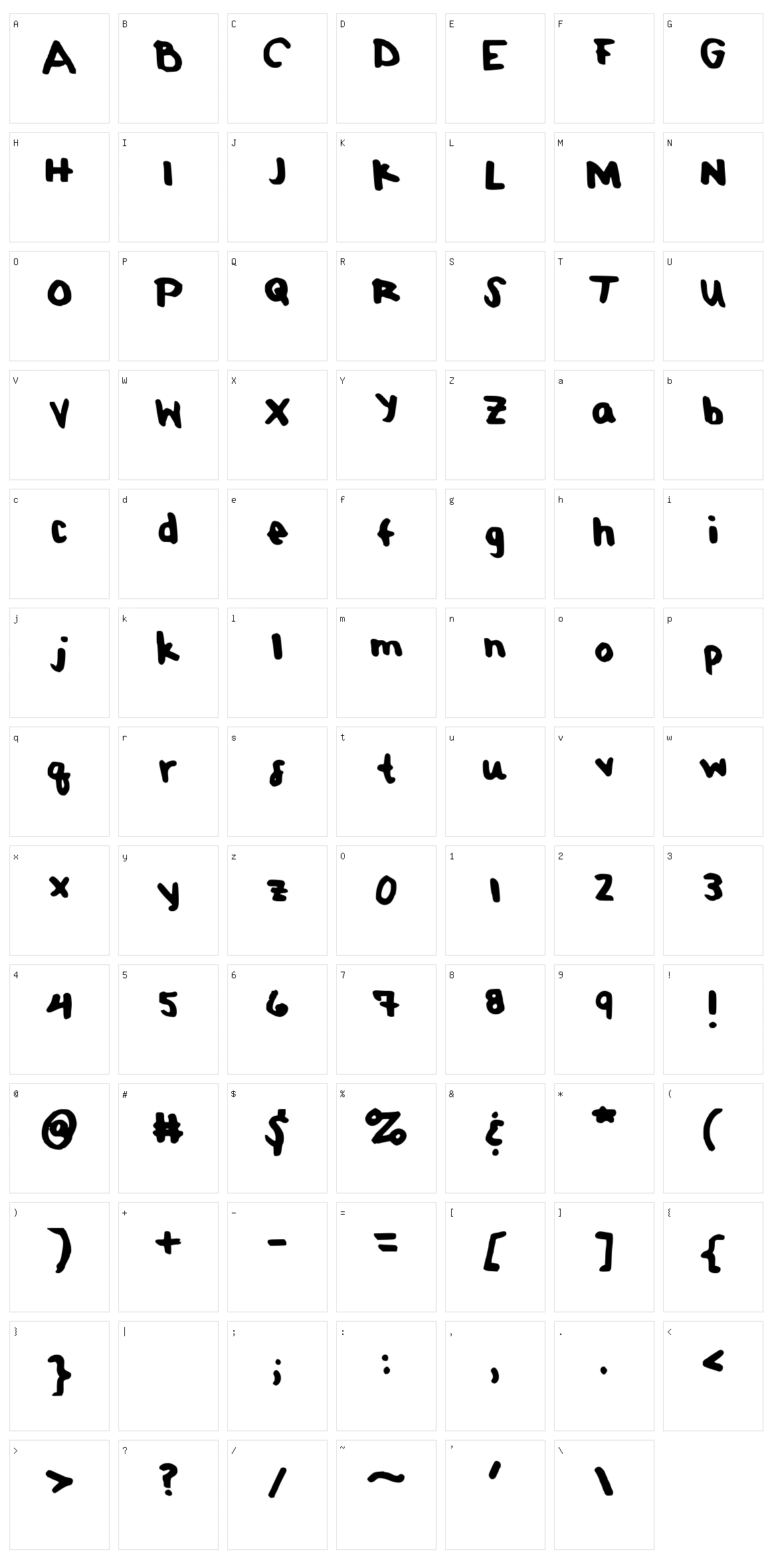 PomLimeade Character Set