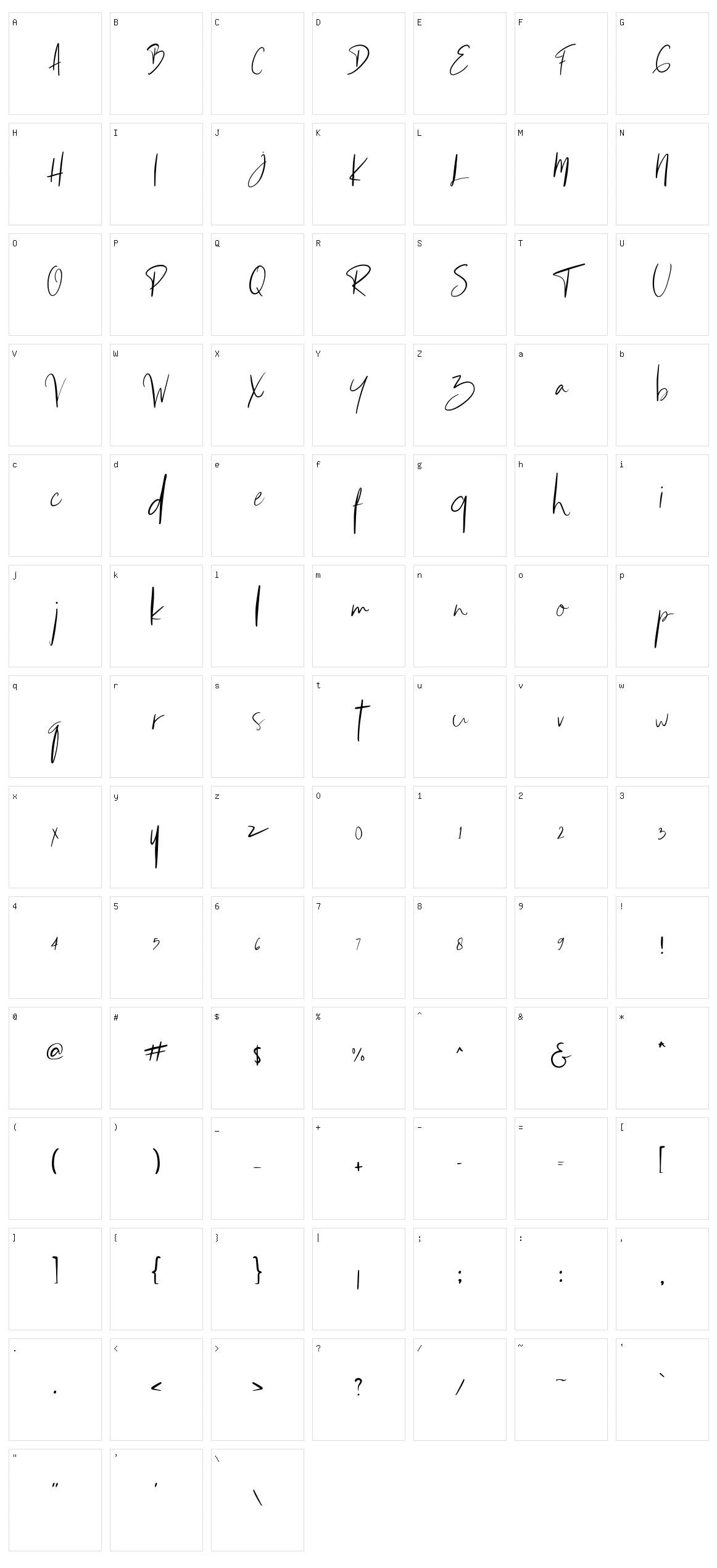 Pommel Character Set