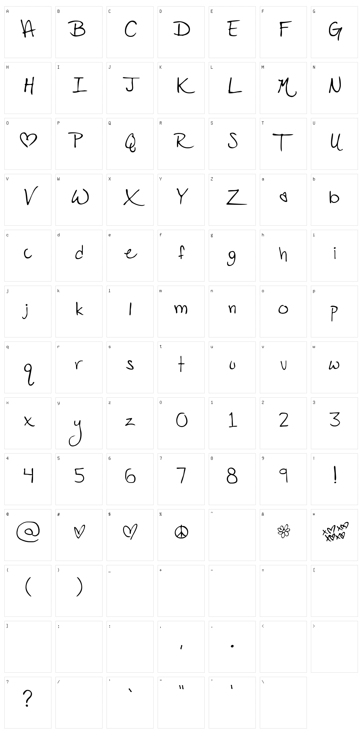 PopStar Autograph Character Set