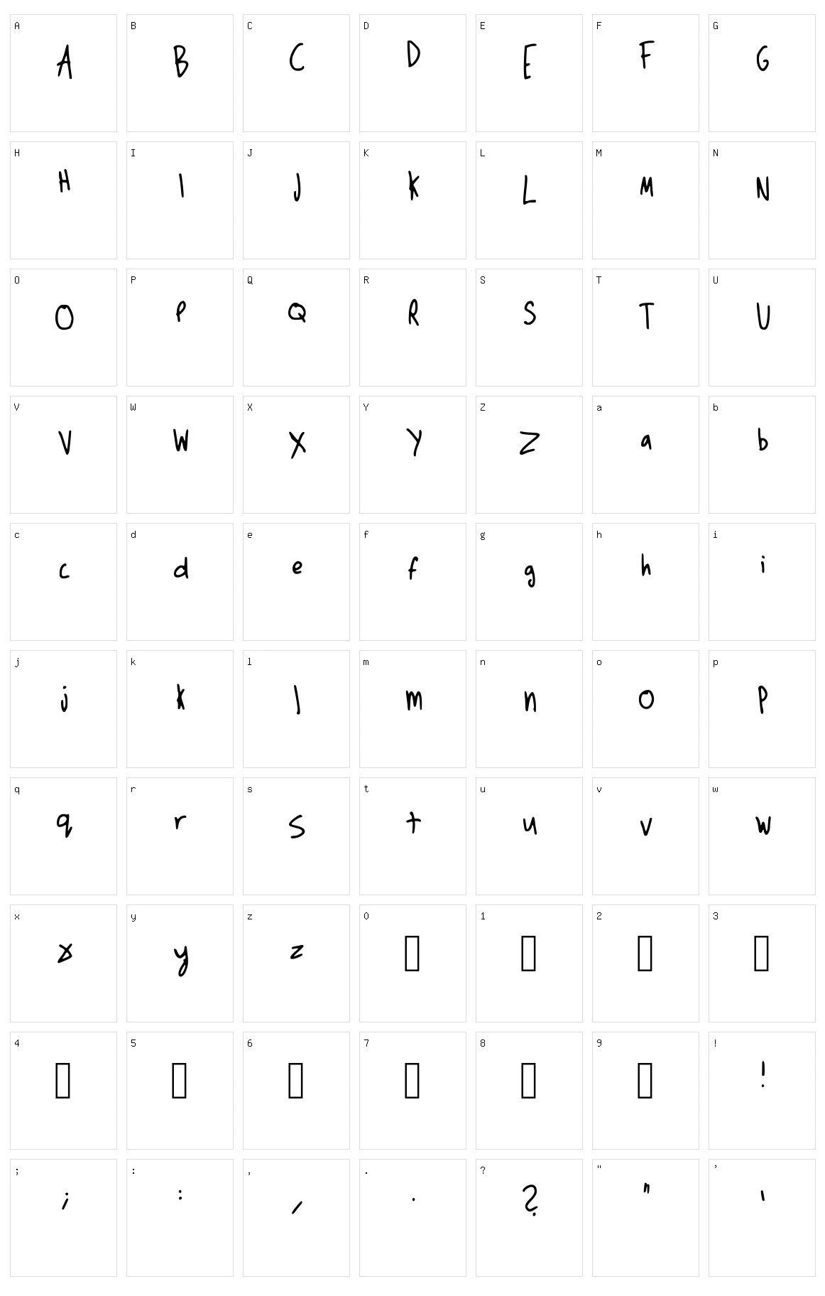 Potato Character Set