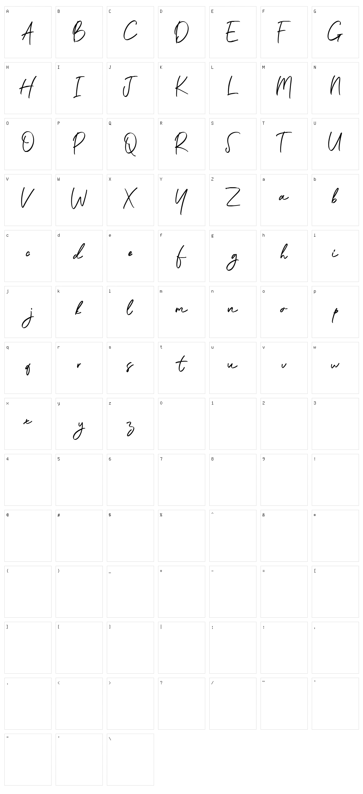 Potlar Character Set