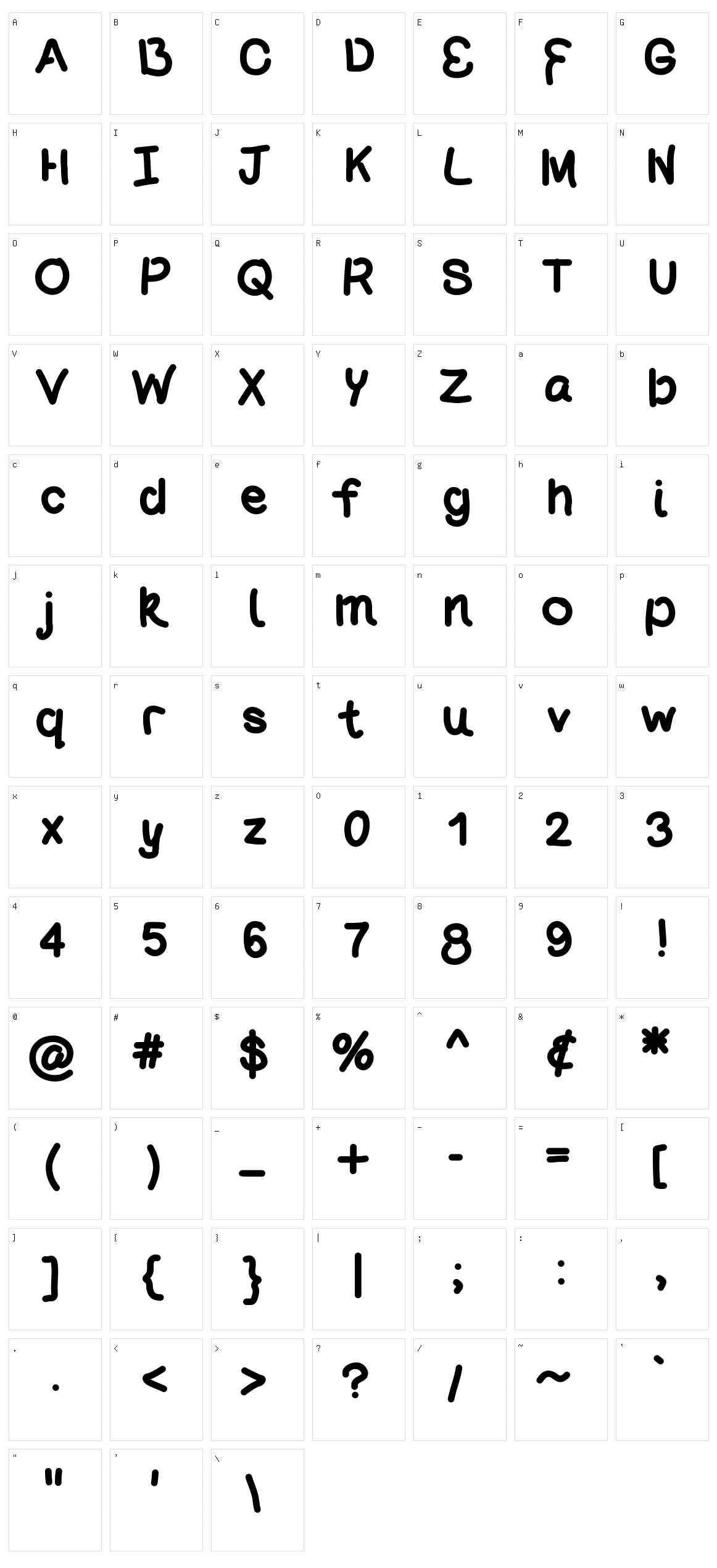 Pound Cake 69 Character Set