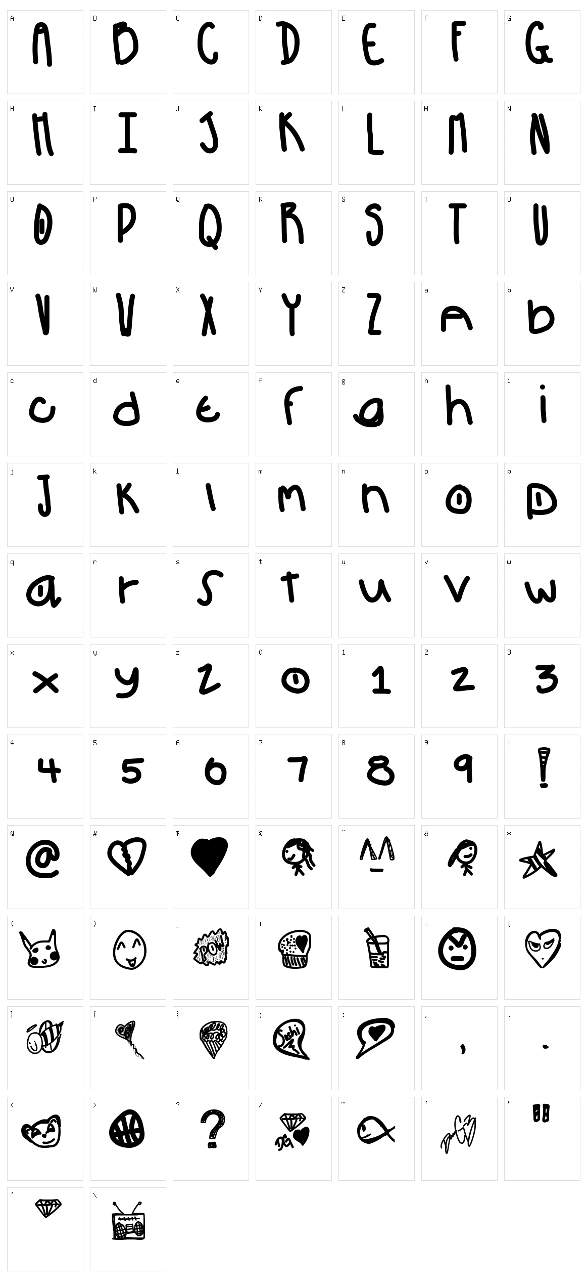 Pow Character Set