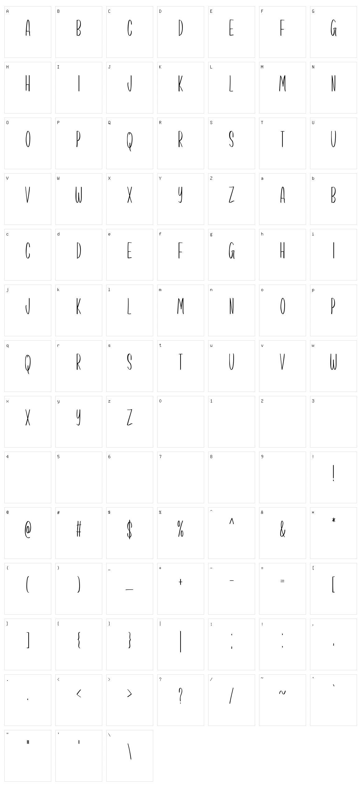 Precious Way Character Set