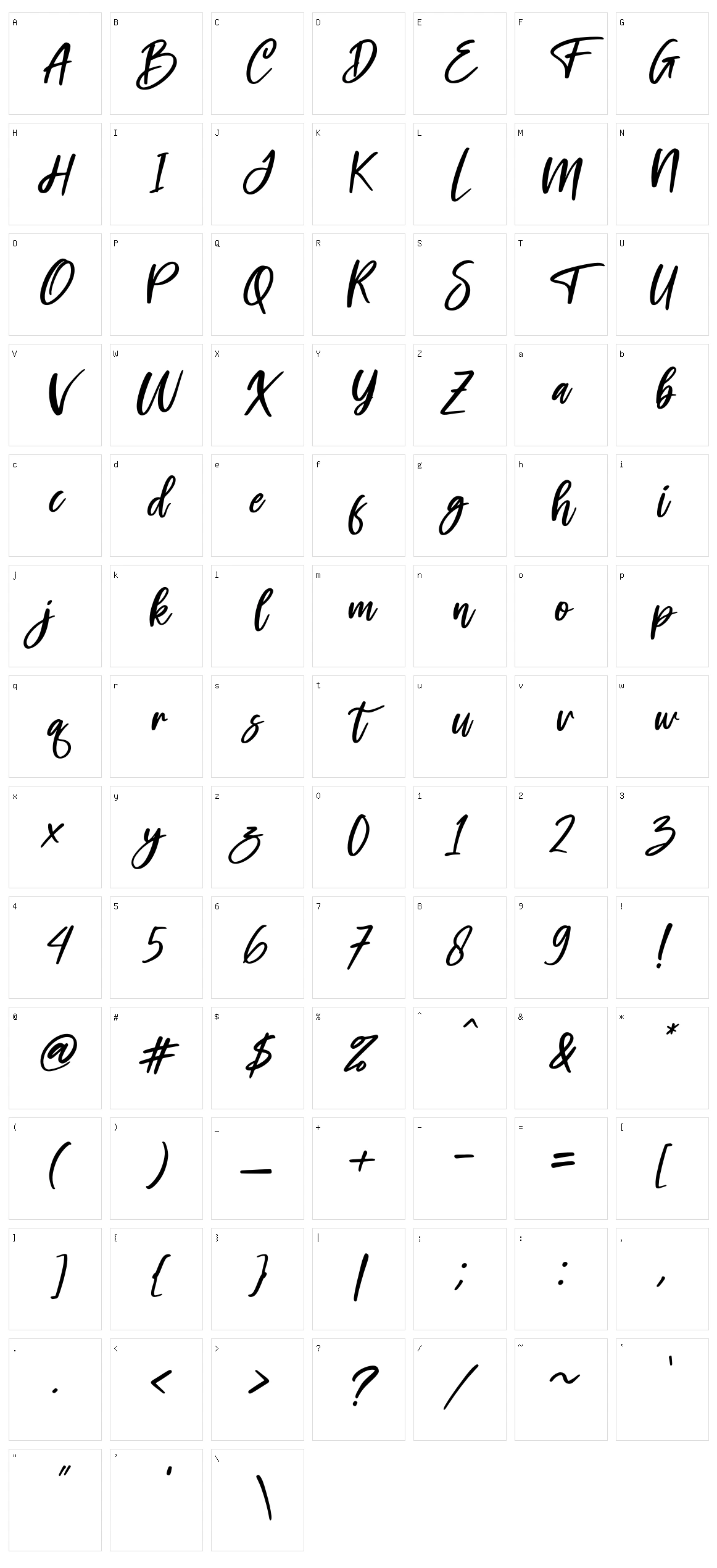 Princeska Character Set