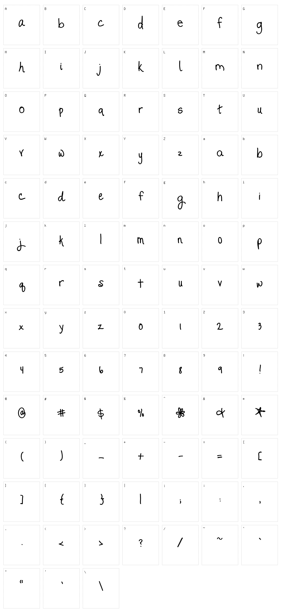 Promised Freedom Character Set