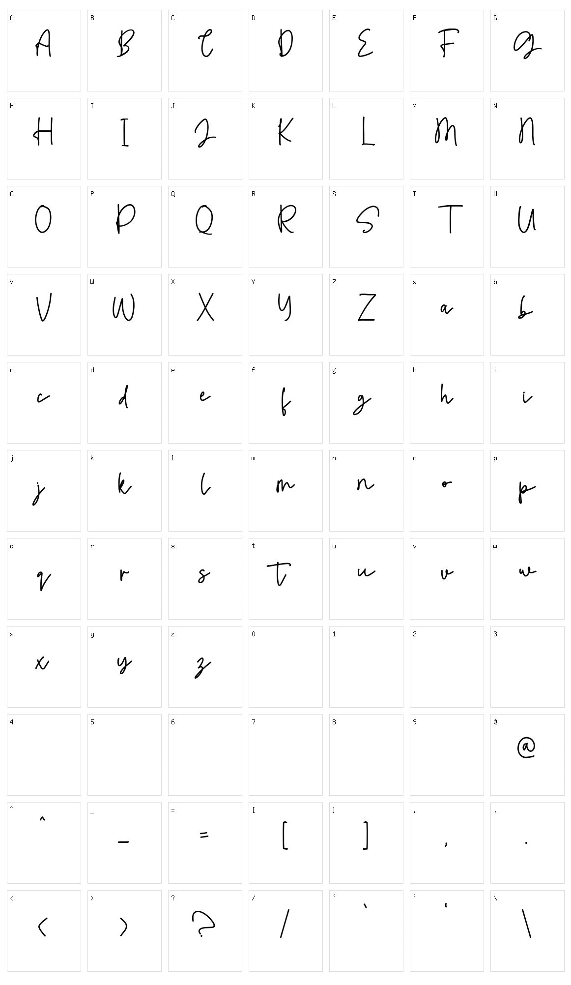 Proudly Character Set