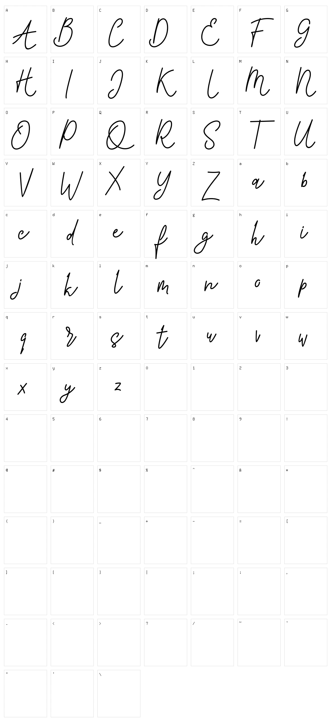 Pure Tintri Character Set
