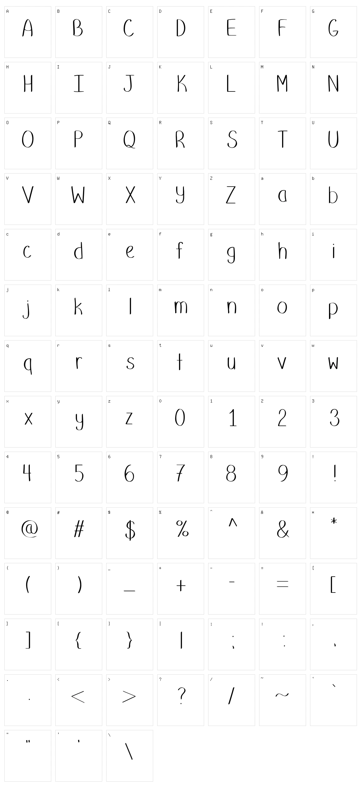 Putumayo Character Set