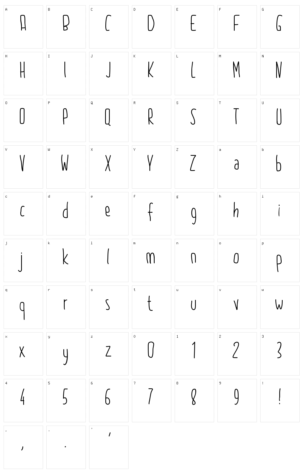 PW 2015 Character Set