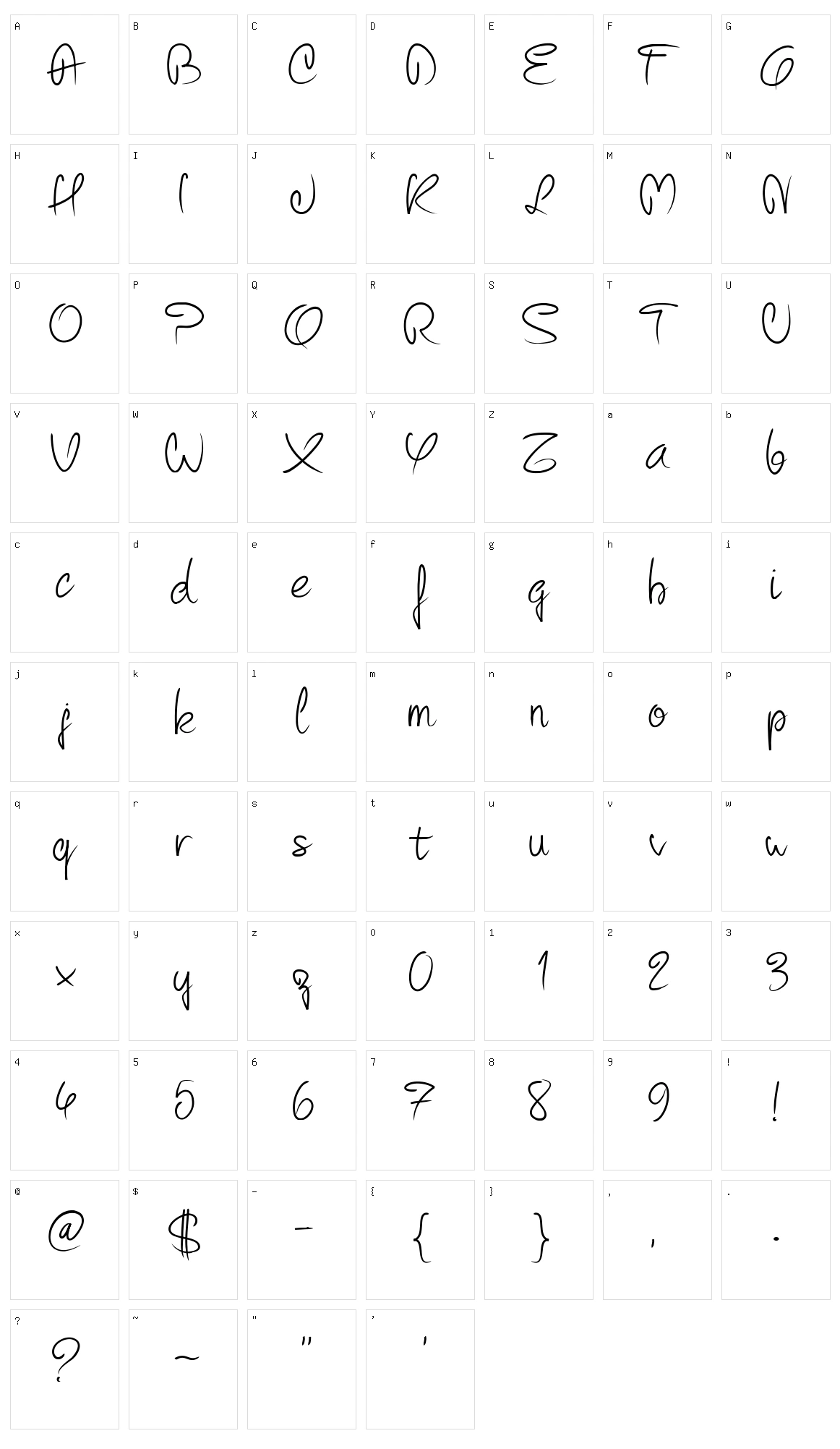 PW Curvy Character Set