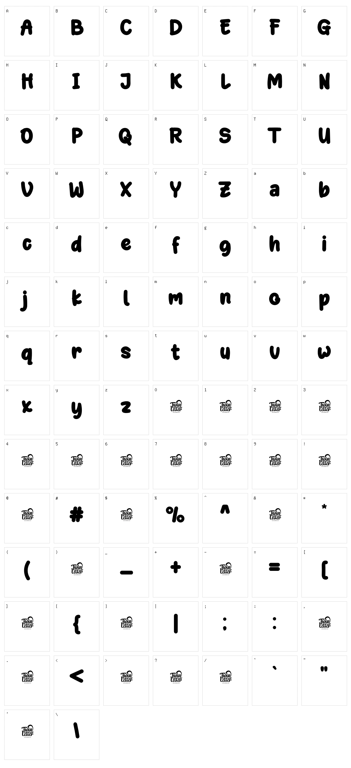 Qandas Character Set