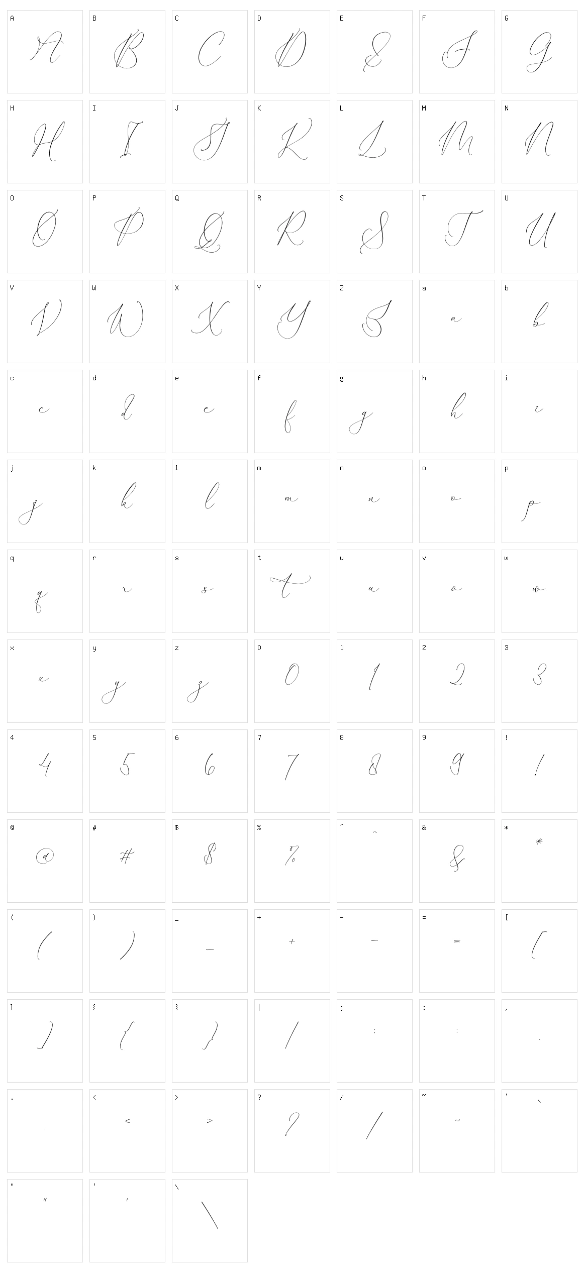 Qirtandy Fantasia Character Set